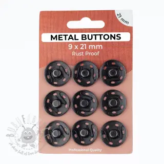Painonappi METAL 21 mm anthracite