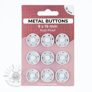 Painonappi METAL 19 mm off white