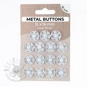 Painonappi METAL 16 mm off white