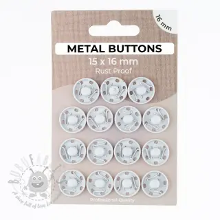 Painonappi METAL 16 mm off white