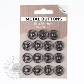Painonappi METAL 16 mm anthracite