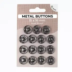 Stláčací gombík METAL 16 mm anthracite