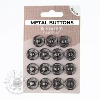 Painonappi METAL 16 mm anthracite