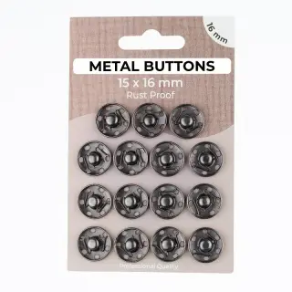 Stláčací gombík METAL 16 mm anthracite