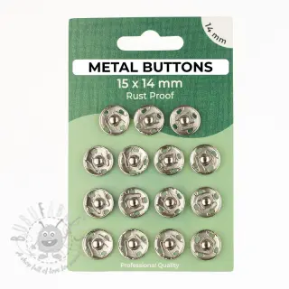 Painonappi METAL 14 mm silver