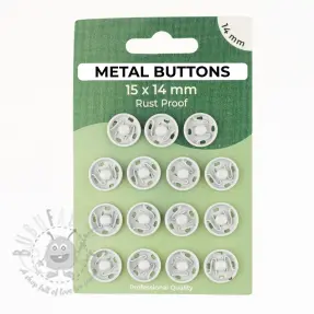Painonappi METAL 14 mm off white