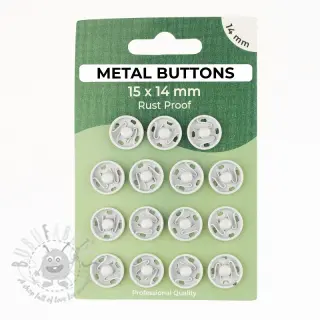 Painonappi METAL 14 mm off white
