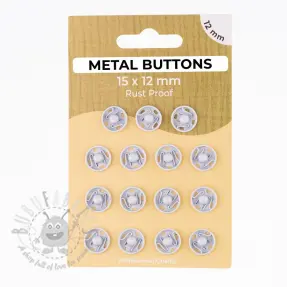 Painonappi METAL 12 mm off white