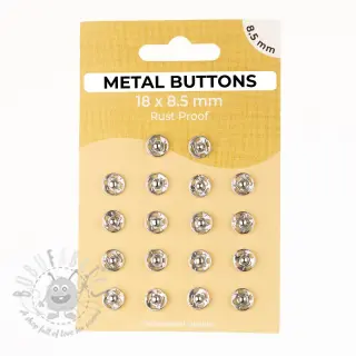 Painonappi METAL 8,5 mm silver