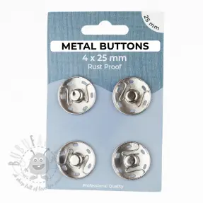 Painonappi METAL 25 mm silver