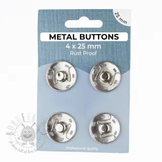 Painonappi METAL 25 mm silver