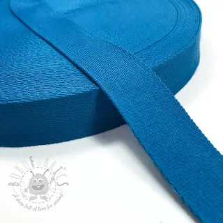 Puuvillahihnanauha 4 cm aqua
