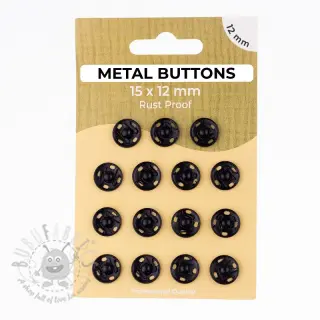 Painonappi METAL 12 mm black