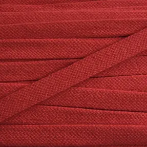 Bavlnená šnúra plochá 15 mm red