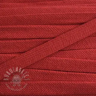 Puuvillanyöri litteä 15 mm red