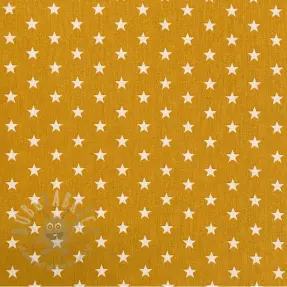 Puuvillakangas Petit stars ochre