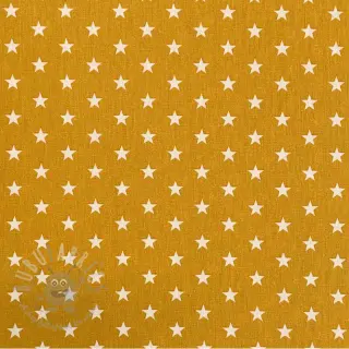 Puuvillakangas Petit stars ochre