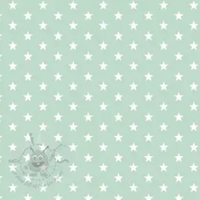 Puuvillakangas Petit stars mint
