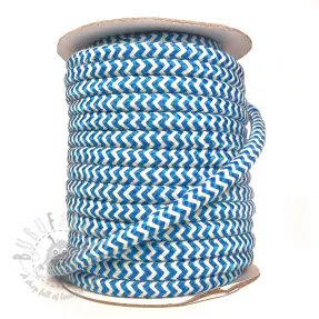 Polyesterinyöri punottu ZIG ZAG aqua