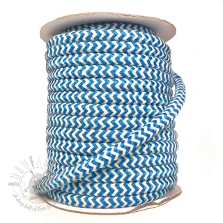 Polyesterinyöri punottu ZIG ZAG aqua
