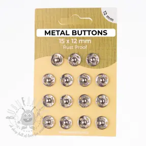 Painonappi METAL 12 mm silver