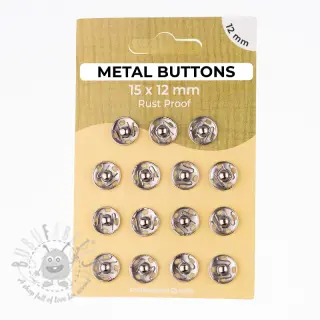 Painonappi METAL 12 mm silver