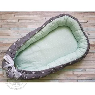 Puuvillakangas Petit stars grey