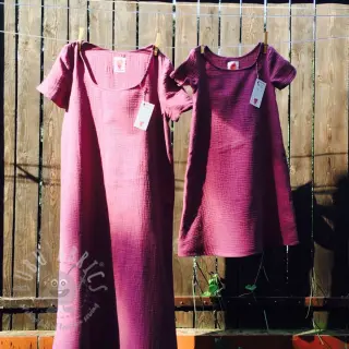 Kaksinkertainen harsokangas/musliini purple ORGANIC