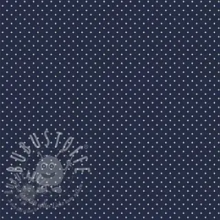 Puuvillakangas Petit dots navy
