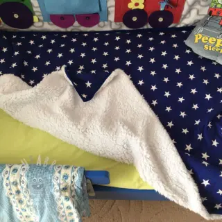 Puuvillakangas Petit stars cobalt
