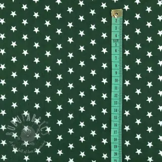 Puuvillakangas Petit stars dark green