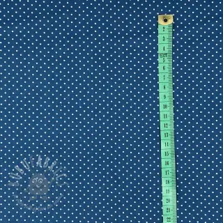 Puuvillakangas Petit dots indigo