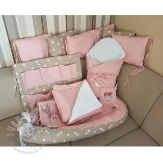 Puuvillakangas Petit stars light rose