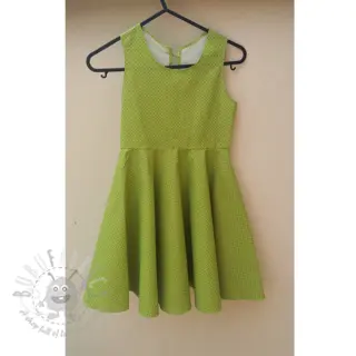 Puuvillakangas Petit dots lime