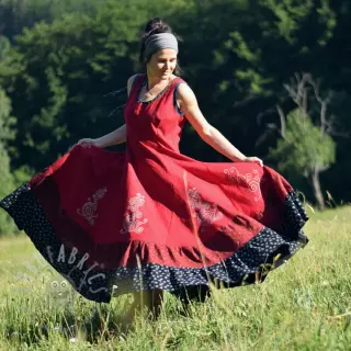 Esipesty pellava dark red
