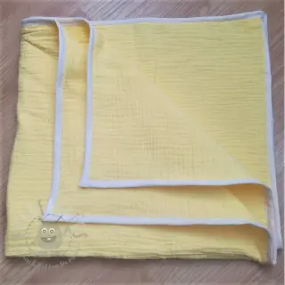 Kaksinkertainen harsokangas/musliini soft yellow ORGANIC