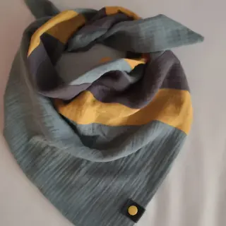 Kaksinkertainen harsokangas/musliini ochre ORGANIC