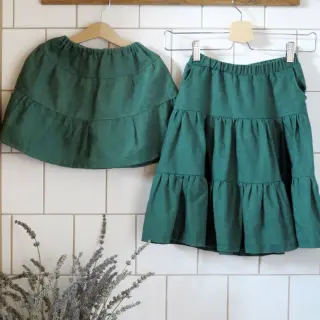 Ľan predpraný dark green