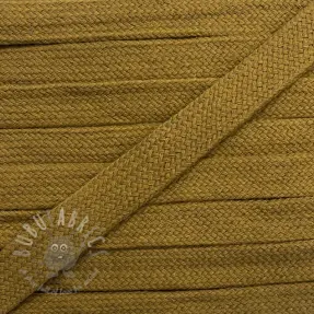 Puuvillanyöri litteä 13 mm golden brown