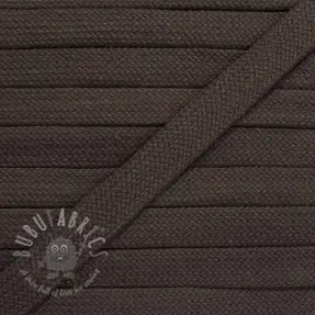 Puuvillanyöri litteä 13 mm mocha