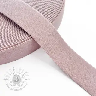 Sileä kuminauha 3 cm washed pink