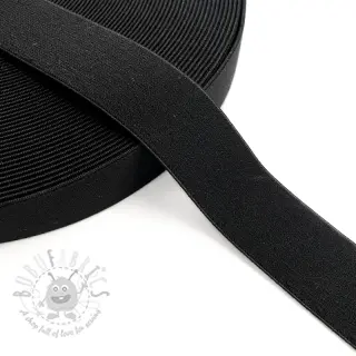 Sileä kuminauha 3 cm black