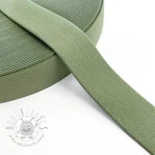 Sileä kuminauha 3 cm old green