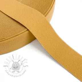 Sileä kuminauha 3 cm old yellow