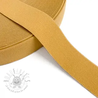 Sileä kuminauha 3 cm old yellow