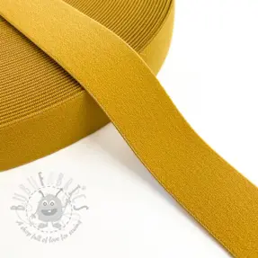 Sileä kuminauha 3 cm ochre