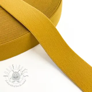 Sileä kuminauha 3 cm ochre