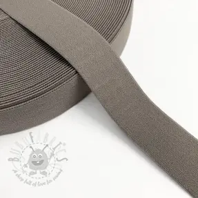Sileä kuminauha 3 cm dark taupe