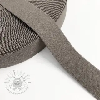 Sileä kuminauha 3 cm dark taupe