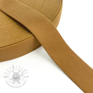 Sileä kuminauha 3 cm dark camel